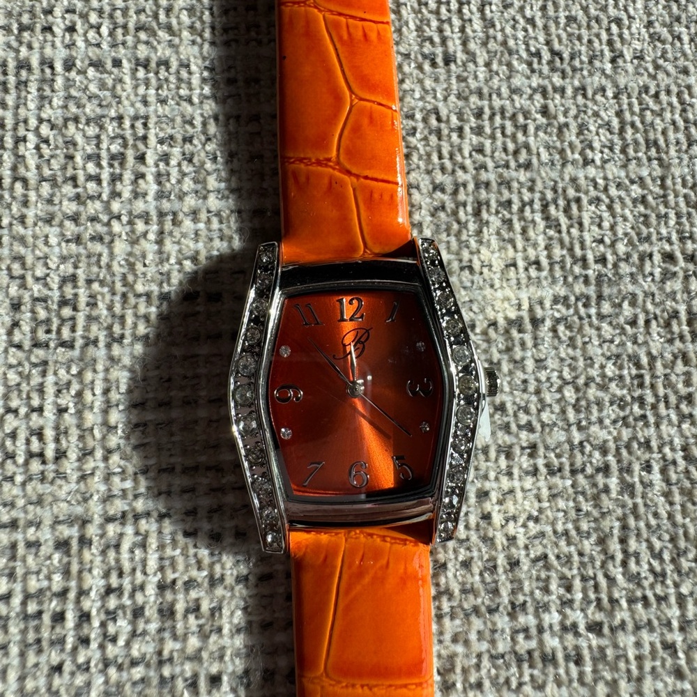 Orange and Silver Women's Watch